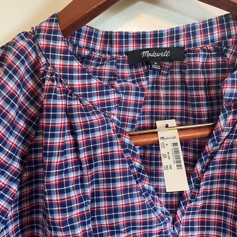 NWT plaid Madewell top
